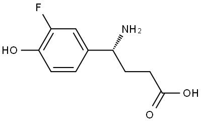 (R)-4-amino-4-(3-fluoro-4-hydroxyphenyl)butanoic acid Structure