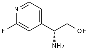 (2R)-2-amino-2-(2-fluoropyridin-4-yl)ethan-1-ol 结构式