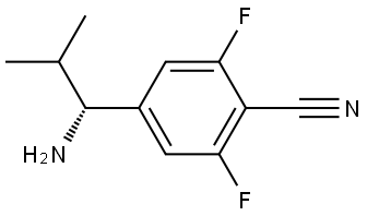 4-((1R)-1-AMINO-2-METHYLPROPYL)-2,6-DIFLUOROBENZENECARBONITRILE Structure