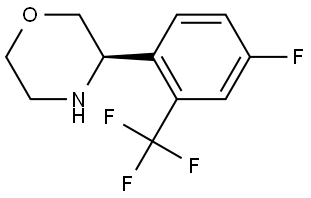 (3R)-3-[4-FLUORO-2-(TRIFLUOROMETHYL)PHENYL]MORPHOLINE Structure