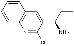 (1R)-1-(2-CHLORO(3-QUINOLYL))PROPYLAMINE Structure