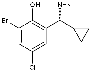 2-[(R)-AMINO(CYCLOPROPYL)METHYL]-6-BROMO-4-CHLOROPHENOL Structure