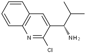 (1S)-1-(2-CHLORO(3-QUINOLYL))-2-METHYLPROPYLAMINE Structure