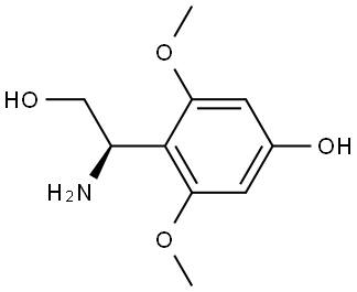 4-((1R)-1-AMINO-2-HYDROXYETHYL)-3,5-DIMETHOXYPHENOL Struktur