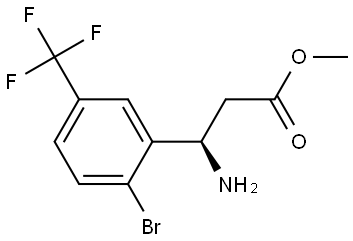 METHYL (3R)-3-AMINO-3-[2-BROMO-5-(TRIFLUOROMETHYL)PHENYL]PROPANOATE 结构式