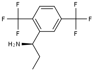 (1R)-1-[2,5-BIS(TRIFLUOROMETHYL)PHENYL]PROPYLAMINE 化学構造式