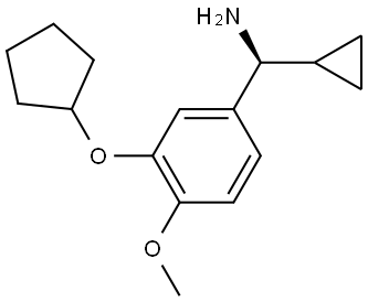(S)-[3-(CYCLOPENTYLOXY)-4-METHOXYPHENYL](CYCLOPROPYL)METHANAMINE 结构式