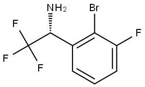 (1R)-1-(2-BROMO-3-FLUOROPHENYL)-2,2,2-TRIFLUOROETHYLAMINE,1213354-38-1,结构式