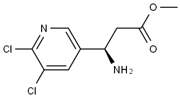 METHYL (3R)-3-AMINO-3-(5,6-DICHLORO(3-PYRIDYL))PROPANOATE,1213355-56-6,结构式