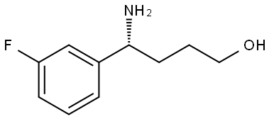 (R)-4-氨基-4-(3-氟苯基)丁-1-醇 结构式