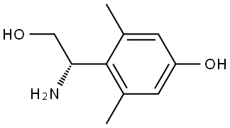 4-((1S)-1-AMINO-2-HYDROXYETHYL)-3,5-DIMETHYLPHENOL 化学構造式