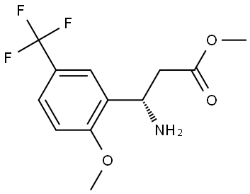 METHYL (3S)-3-AMINO-3-[2-METHOXY-5-(TRIFLUOROMETHYL)PHENYL]PROPANOATE 结构式