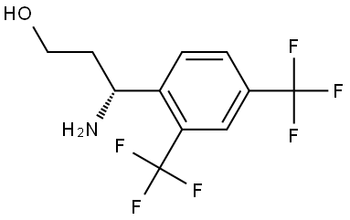 (3R)-3-AMINO-3-[2,4-BIS(TRIFLUOROMETHYL)PHENYL]PROPAN-1-OL Structure