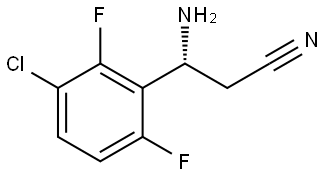 (3R)-3-AMINO-3-(3-CHLORO-2,6-DIFLUOROPHENYL)PROPANENITRILE,1213405-13-0,结构式