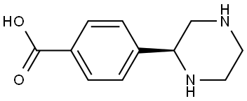 (S)-4-(piperazin-2-yl)benzoic acid Structure