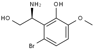 2-[(1S)-1-AMINO-2-HYDROXYETHYL]-3-BROMO-6-METHOXYPHENOL 结构式