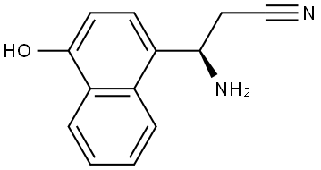 (3R)-3-AMINO-3-(4-HYDROXYNAPHTHYL)PROPANENITRILE Structure