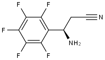 (3R)-3-AMINO-3-(2,3,4,5,6-PENTAFLUOROPHENYL)PROPANENITRILE 结构式