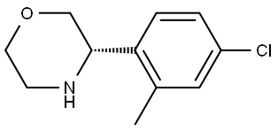 (3S)-3-(4-Chloro-2-methylphenyl)morpholine 化学構造式