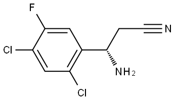 (3S)-3-AMINO-3-(2,4-DICHLORO-5-FLUOROPHENYL)PROPANENITRILE Struktur