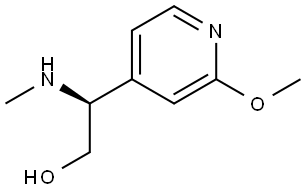 (S)-2-(2-methoxypyridin-4-yl)-2-(methylamino)ethan-1-ol 化学構造式