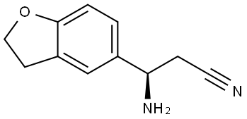 (3R)-3-AMINO-3-(2,3-DIHYDROBENZO[B]FURAN-5-YL)PROPANENITRILE,1213447-08-5,结构式