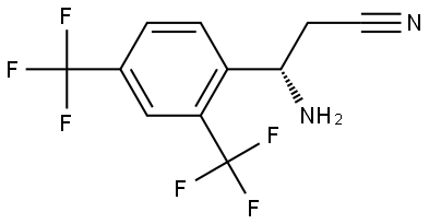 (3S)-3-AMINO-3-[2,4-BIS(TRIFLUOROMETHYL)PHENYL]PROPANENITRILE Structure