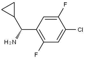 (R)-(4-CHLORO-2,5-DIFLUOROPHENYL)(CYCLOPROPYL)METHANAMINE 结构式