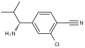 4-((1R)-1-AMINO-2-METHYLPROPYL)-2-CHLOROBENZENECARBONITRILE,1213495-65-8,结构式