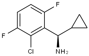 (R)-(2-CHLORO-3,6-DIFLUOROPHENYL)(CYCLOPROPYL)METHANAMINE Struktur