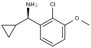 (R)-(2-CHLORO-3-METHOXYPHENYL)(CYCLOPROPYL)METHANAMINE 结构式