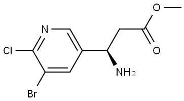 METHYL (3R)-3-AMINO-3-(5-BROMO-6-CHLORO(3-PYRIDYL))PROPANOATE Structure