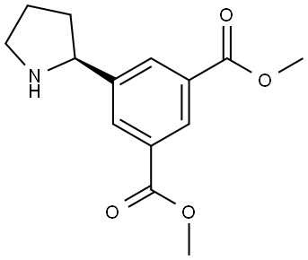 1,3-dimethyl 5-[(2S)-pyrrolidin-2-yl]benzene-1,3-dicarboxylate Structure