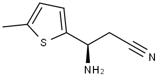 (3R)-3-AMINO-3-(5-METHYLTHIOPHEN-2-YL)PROPANENITRILE 结构式