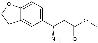 METHYL (3S)-3-AMINO-3-(2,3-DIHYDRO-1-BENZOFURAN-5-YL)PROPANOATE,1213602-30-2,结构式