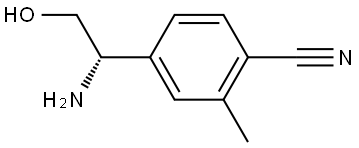 4-((1S)-1-AMINO-2-HYDROXYETHYL)-2-METHYLBENZENECARBONITRILE 化学構造式