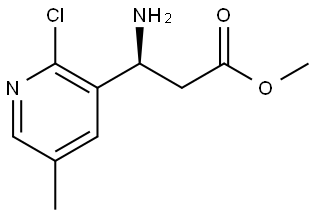 METHYL (3R)-3-AMINO-3-(2-CHLORO-5-METHYL (3-PYRIDYL))PROPANOATE 结构式