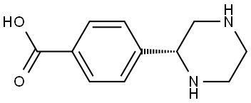 (R)-4-(哌嗪-2-基)苯甲酸 结构式