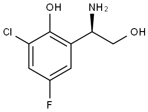 2-[(1R)-1-AMINO-2-HYDROXYETHYL]-6-CHLORO-4-FLUOROPHENOL Structure