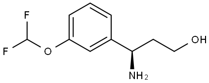 (3R)-3-AMINO-3-[3-(DIFLUOROMETHOXY)PHENYL]PROPAN-1-OL Structure