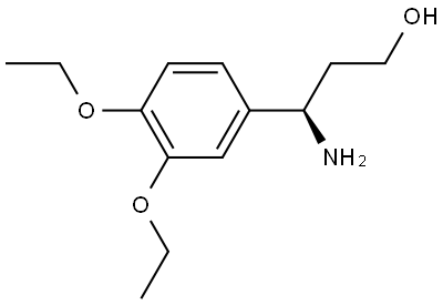 (3R)-3-AMINO-3-(3,4-DIETHOXYPHENYL)PROPAN-1-OL Structure
