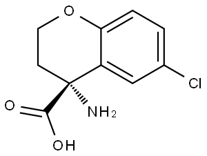 (R)-4-Amino-6-chloro-3,4-dihydro-2H-1-benzopyran-4-carboxylic acid,1213870-19-9,结构式
