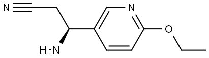 (3S)-3-AMINO-3-(6-ETHOXY(3-PYRIDYL))PROPANENITRILE,1213871-32-9,结构式