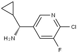 (R)-(6-CHLORO-5-FLUOROPYRIDIN-3-YL)(CYCLOPROPYL)METHANAMINE 结构式