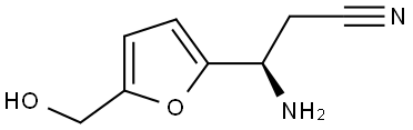(3R)-3-AMINO-3-[5-(HYDROXYMETHYL)FURAN-2-YL]PROPANENITRILE,1213881-11-8,结构式