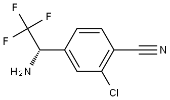 4-((1S)-1-AMINO-2,2,2-TRIFLUOROETHYL)-2-CHLOROBENZENECARBONITRILE Structure