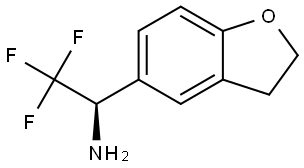 (1R)-1-(2,3-DIHYDROBENZO[B]FURAN-5-YL)-2,2,2-TRIFLUOROETHYLAMINE,1213915-32-2,结构式