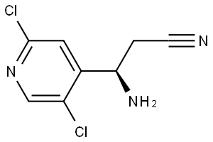 (3R)-3-AMINO-3-(2,5-DICHLOROPYRIDIN-4-YL)PROPANENITRILE Structure