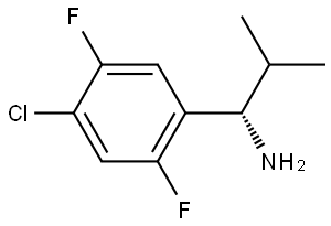 (1S)-1-(4-CHLORO-2,5-DIFLUOROPHENYL)-2-METHYLPROPAN-1-AMINE 结构式