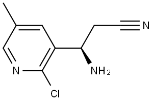 (3R)-3-AMINO-3-(2-CHLORO-5-METHYL (3-PYRIDYL))PROPANENITRILE,1213929-61-3,结构式